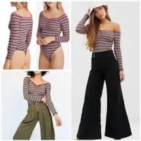 Free People Put A Stripe On It Bodysuit - Picture 2 of 7